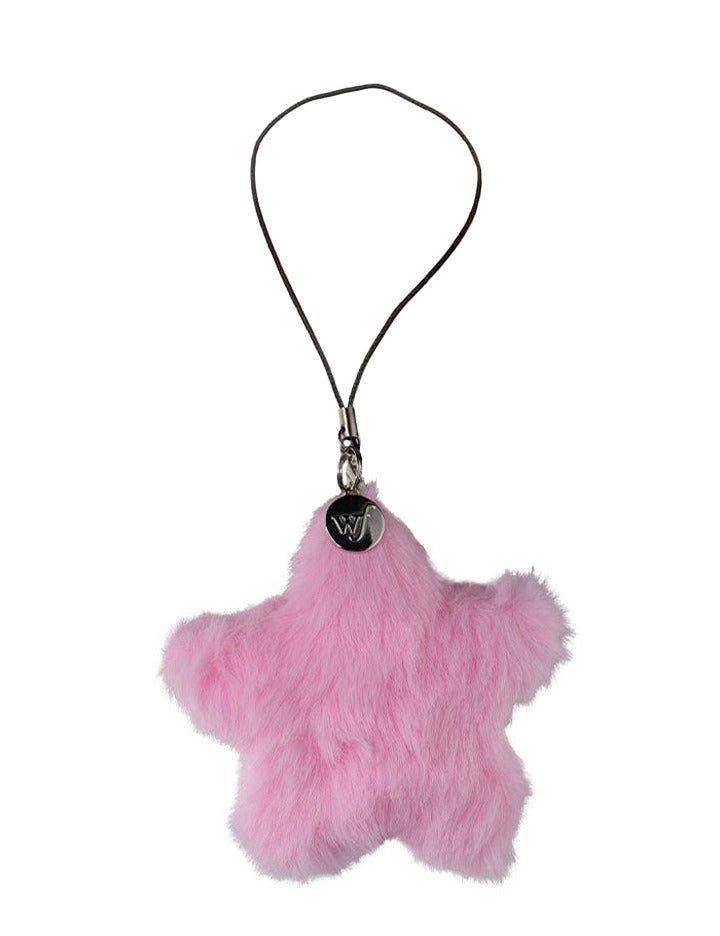 Pink Fluffy Star Charm Accessory