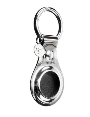 Chrome AirTag Keychain