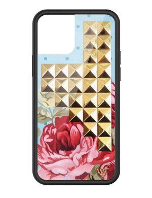 Blue Floral Stud iPhone Case
