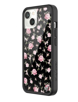 Black and Pink Floral iPhone Case