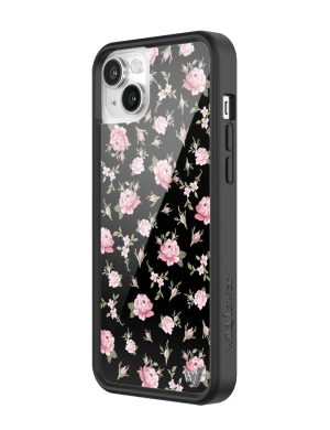Black and Pink Floral iPhone Case