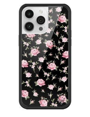 Black and Pink Floral iPhone Case