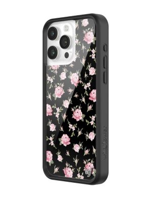 Black and Pink Floral iPhone Case