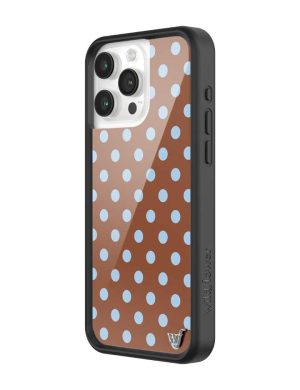 Polka Dot | Brown and Blue iPhone Case