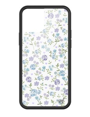 Lilac and Blue Floral iPhone Case