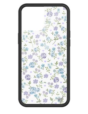Lilac and Blue Floral iPhone Case
