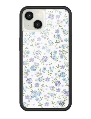 Lilac and Blue Floral iPhone Case