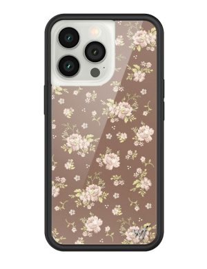 Brown Floral iPhone Case